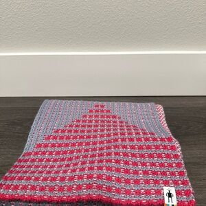 Smartwool pink and blue Knit Scarf,merino wool,outdoor,warm, 70” long,8.75”wide